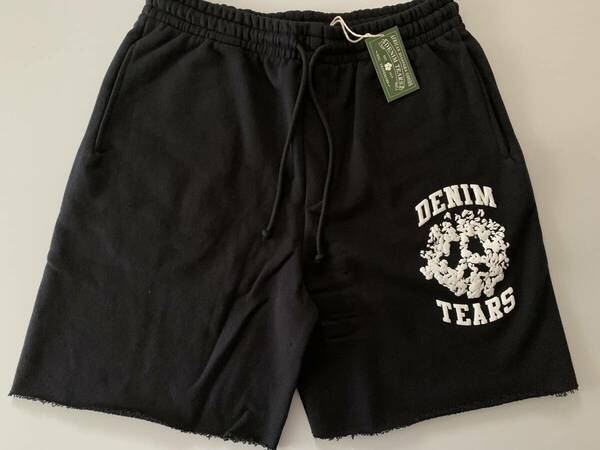 DENIM TEARS Denim University Sweat Shorts (Black)