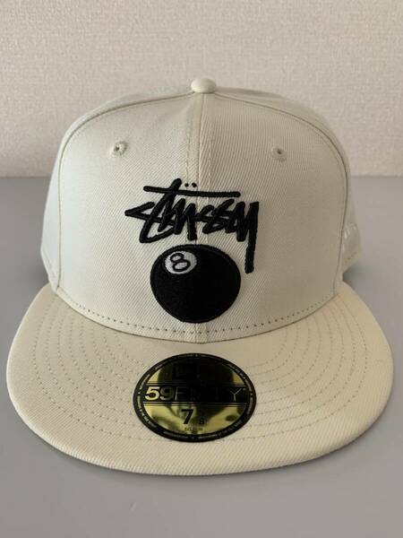 STUSSY NEW ERA 59FIFTY 8 BALL STOCK BONE