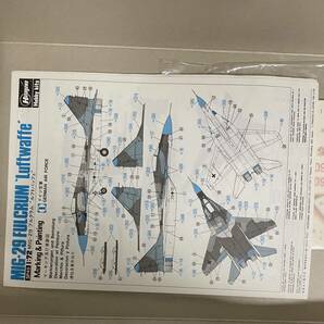 送料510円〜 希少 中袋未開封 未組立品 ハセガワ 1/72 MiG-29 ミグ29 フルクラム ルフトバッフェ 東ドイツ空軍 戦闘機 プラモデルの画像6