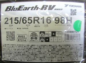 215/65R16　ヨコハマタイヤ　BluEarth-RV　RV03　4本セット　送料無料　ブルーアース　夏タイヤ