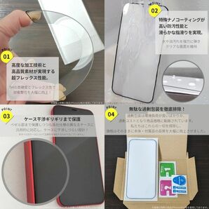 iPhone 12 / 12 Pro 全面保護 強化ガラスフィルム 日本旭硝子素材採用 9H 耐衝撃 自動吸着 99%透過率 2枚セットの画像5