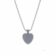 希少 インボイス有 クロムハーツ PENDANT HEART LRG GRY SLCN シリクローム ハートネックレス_画像2