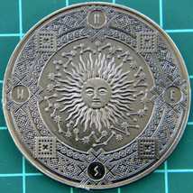 ★ 太陽・星・十二星座・西洋占星術 メダル / 約40mm ★_画像2