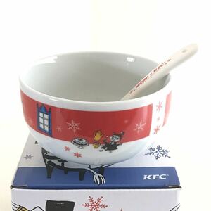 [ unused ] rare great popularity limited amount pretty ticket Tackey spoon attaching Moomin bowl red tableware KFC MOOMIN little mi. red box packing 