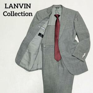 LANVIN Collection　セットアップ　グレー　千鳥　スーツ　ランバン　コレクション　アッシュ　シルバー