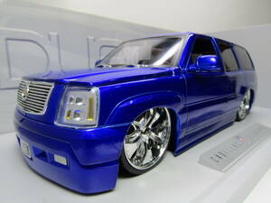 Cadllac ESCALADE 1/18 DUB Cadillac Escalade large diameter spinner wheel Lowrider 24inch V8 Jada Dub City BIGBALLERS FBI large diameter 