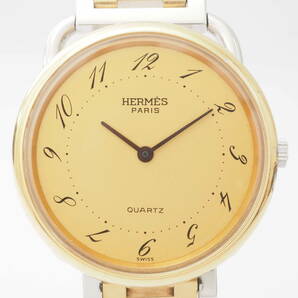 エルメス アルソー 30.03 956.031 HERMES PARIS HORLOGER クォーツ コンビ×ゴールド文字盤 ボーイズ 男女兼用 腕時計[149926-AK2の画像1