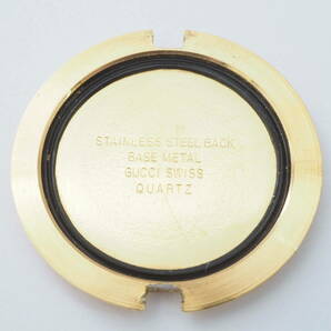 グッチ 1100-L 978.002 GUCCI SS クォーツ ゴールド×ホワイト 白文字盤 チェンジベゼルウォッチ レディース 女性 腕時計[0338981-AK4の画像8