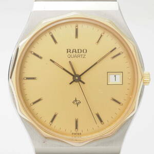 ラドー Ref,113.3349.4 RADO QUARTZ デイト SS クォーツ コンビ ゴールド文字盤 ボーイズ 男女兼用 腕時計[21320066-AK7