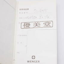 ウェンガー エアログラフ 72475 WENGER デイト SS クォーツ 黒文字盤 革ベルト メンズ 男性 腕時計+元箱[339.1001 59-ZA7_画像3
