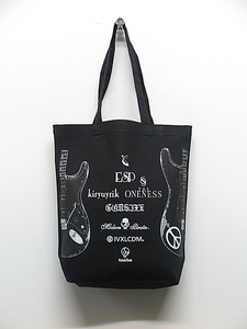 THE ONENESS・ザワンネス/Organic Cotton Canvas tote BAG/BLK