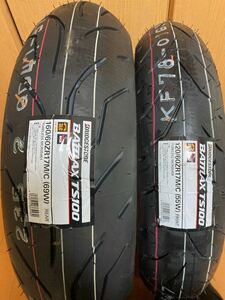 【未使用・未装着】ブリヂストン バトラックス BATTLAX TS100 120/60ZR17 & 160/60ZR17 セット　