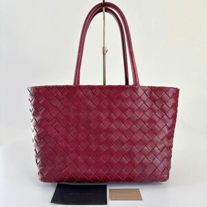 【美品】ボッテガヴェネタ BOTTEGA VENETA トートバッグ イントレチャート 600887 ボルドー ハンドバッグ 