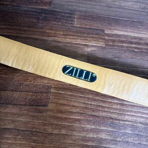 本物 Zilli ジリー クロコダイルレザー ベルト ZZ ゴールド×レッド フランス製の画像9