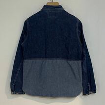 【31】 NIGEL CABOURN ユーティリティ インディゴ デニム シャツ ジャケット 48 ナイジェルケーボン_画像2