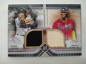 TOPPS 2023 MLB MUSEUM COLLECTION DUAL PATCH RELIC CORBIN CARROLL RONALD ACUNA JR 47/50 特価 コービン キャロル ロナルド アクーニャ