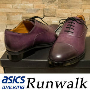 RU11 25.5EEE new goods / including carriage Asics RUNWALK Ran walk business shoes runs leather shoes strut chip purple series Asics