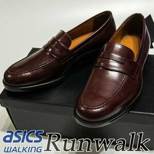 RU22　26.5EEE 新品/送料込　アシックス　RUNWALK ビジネスシューズ　ローファー　走れる革靴　ランウォーク　Asics　ブラウン系