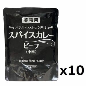 ホテル・レストラン向け スパイスカレー ビーフカレー 中辛 10袋 レトルト食品 レトルトカレー