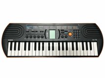 CASIO カシオ ミニキーボード SA-76 シンセサイザー ブラック オレンジ 44ミニ鍵盤 音取り お子様用 音色数100 リズム/パターン 50_画像2