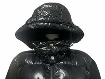 MONCLER モンクレール レディース アウター ブラック ニット切り替えフード付きダウンジャケット 女性 ハイブリット G32－003 Mサイズ_画像5