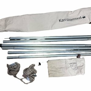 美品 Nordisk ノルディスク Kari Diamond 10 Tarp カーリダイヤモンド タープ キャンプ アウトドア 本体 バーベキュー タイアモント型の画像9