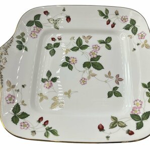 WEDGWOOD ウェッジウッド ワイルドリーフまとめ ワイルドストロベリー 洋食器 シュガーポット クリーマー ブレット＆バタープレート お皿の画像4