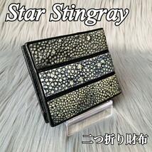 【1000円スタート！】★超希少★スタースティングレイ/新品/メンズ/レディース/長財布/ファスナー/エイ革/ブラック/黒/ラウンド/レザー3_画像1