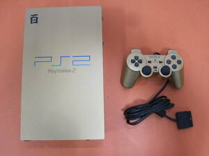 067) 中古 PlayStation2 百式ゴールド 本体 SCPH-55000GU