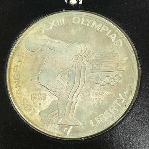 ★☆1983年 ロサンゼルスオリンピック OLYMPIC DOLLAR 900FINE SILVER 銀貨 記念メダル #17652☆★の画像4