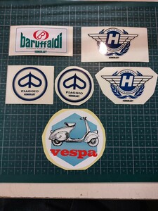 ヴェスパ　ピアジオ　ホノラリー　ステッカーセット　vespa HONOPARY PIAGGIO　ベスパ 