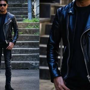 TOM FORD トムフォード LEATHER ICON BIKER サイズ 48 レザー アイコン バイカー セミダブル ライダース TFL624 ブラック 88万円の画像9