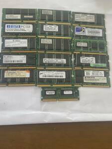 同　SKhynix Micron 等　DDr DDR2 メモリ　16枚セット　64MB〜512MB