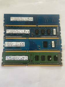 同　PC3-12800U メモリ デスクトップ用 3枚+1GB 1枚SK HYNIX