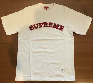 Supreme 20AW PLAID APPLIQUE S/S TOP WHITE / S