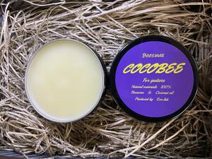 E.V.O　Lab製　ギター用蜜蝋WAX　COCOBEE　30ｇ　小物入れ巾着袋・スパチュラ付き