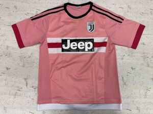 LEXXY製 JUVENTUS ユヴェントスFC スポーツ サッカー ユニフォーム 半袖Tシャツ カットソー メンズ L ピンク