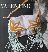 VALENTINO　バレンティノ・ガラバーニ　スェードフリンジバッグ_画像1