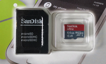 【３枚セット】 SanDisk micro SD カード 64GB SDXC Class10 マイクロSD 未使用品_画像2