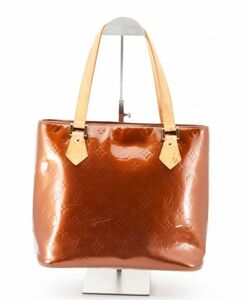 1円 Louis Vuitton ルイヴィトン　モノグラムヴェルニ　ヒューストン　トートバッグ　ハンドバッグ　ブロンズ系　M91122　24-728