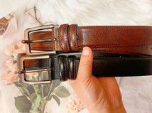 本革 メンズ ベルト mens belt ビジネス カジュアル サイズ調整可能 男性ベルト 黒 本革_画像6