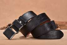 調整可能 メンズ ベルト mens belt ビジネス カジュアル 男性ベルト薄い茶色 ブラウン_画像8