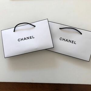 シャネル CHANEL 紙袋 ショッパー ブランド ショップ袋 美品　2枚　セット　ホワイト　白