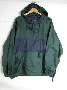 90年代製　OLD　GAP　オールドギャップ　ナイロン　アノラックパーカー　ロゴプリント　Mサイズ　グリーン　ネイビー