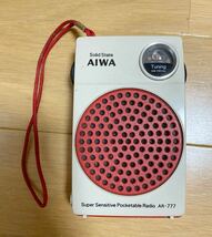 AIWA アイワ AR-777 ポケットラジオ ポータブル 昭和レトロ 当時物 ジャンク_画像1