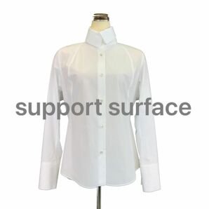 support surface （サポートサーフェス）　ハイカラー シャツ ブラウス デザインシャツ ホワイトシャツ