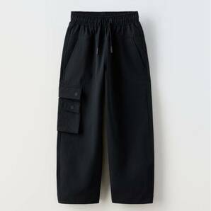 新品 ZARA BOYS ザラ ボーイズ キッズ 男の子 テクニカル カーゴ パンツ 11-12歳 152 150 ナイロン 春秋 ネイビー 紺の画像2