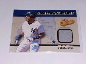 2003 Fleer Authentix Hometown Heroes Derek Jeter Game-Worn Jersey デレク・ジーター ヤンキース　ジャージーカード