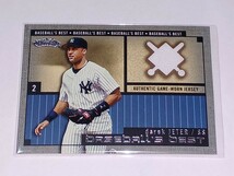 2002 Fleer Showcase Baseball's best Derek Jeter Game-Worn Jersey ヤンキース　デレク・ジーター　ジャージーカード_画像1