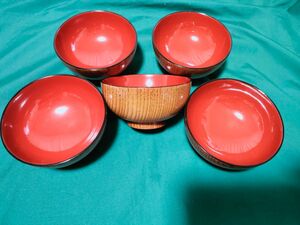 お碗 汁椀 漆器 漆塗り 味噌汁椀 欅木製 天然木 木曽